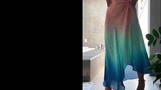 Brazilian Milf Dances Sensually in Miniskirt Outdoors