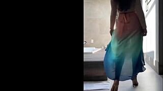 Brazilian Milf Dances Sensually in Miniskirt Outdoors