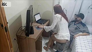 Slut Without Panties Gets Fucked by Net Technician