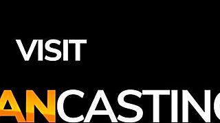 The african hottie in casting gets her face painted white by big cock!!