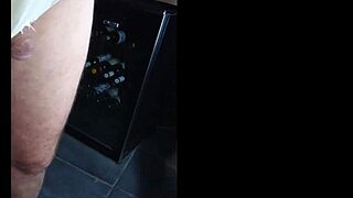 Walk In Panty With Cock Out Into Bar For A Beer