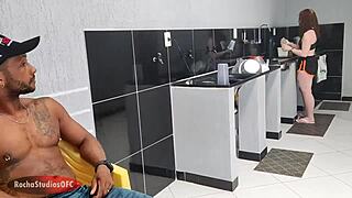 I sended my bf to the super market to fuck the dotado in the garage ft Lorrany Exotica