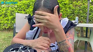 i fucked the cleaning girl in the garden