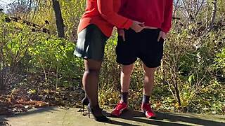 Mother-In-Law Boldly Holds Dick Outside Peeing