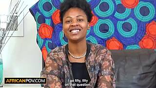 Amateur Ebony Participates In Rough Outdoor Casting Session