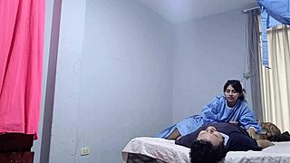 nurse starts treatment with my cock in her pussy, that dirty nurse