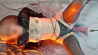 why does this cum covered girl moan from huge loads