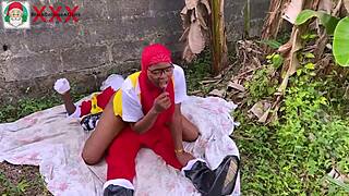 African santa fucks stepdaughter in the bush