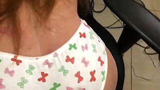 horny stepdad waits for wife to leave to fuck the sex toy 😏