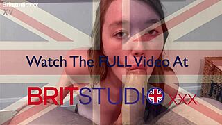 Gorgeous British teen sucks cock and plays with cum in homemade video