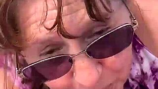 Nicebigddd sucks dick in public with her natural tits exposed