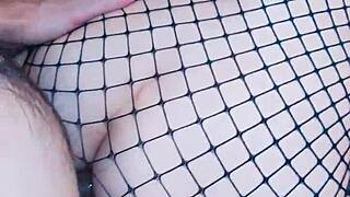 Wife In Stockings Loves Rough Hard Sex