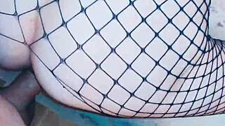 Wife In Stockings Loves Rough Hard Sex