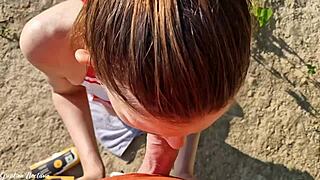 she wanted a doner but i let her taste my big cock in the forest 😏