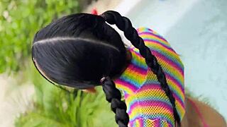 petite latina loves sucking and ahegao sex with rough fucking