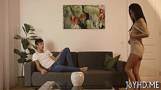 Young whore rides on hard schlong