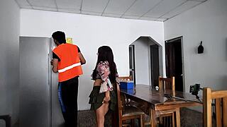 Excited Woman Spreads Legs to Show Ass to Strangers at Home