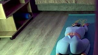 Stretching Strained Butt After Yoga, Ready for More?