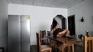 Excited Woman Spreads Legs to Show Ass to Strangers at Home