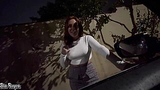 the prostitute seduces the believer in public outdoor encounter