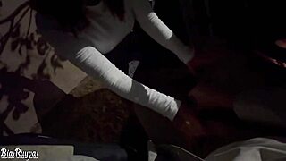 the prostitute seduces the believer in public outdoor encounter