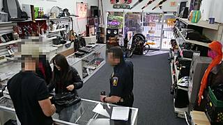 Darling addicted to rough screwing fucks in shop