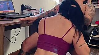 did you see me cum in her brazilian brunette wife's mouth so deliciously?