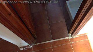 perverted stepmother makes stepson watch her piss from hairy pussy