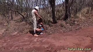 African Babe In Wild Threesome Fuck