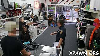 Darling addicted to rough screwing fucks in shop