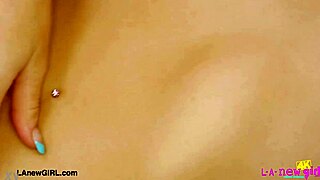 Cute blonde model shows her body