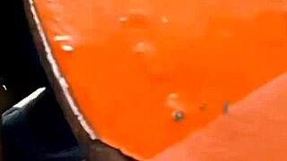 In this bdsm scene, 'Licking her feet is my fantasy,' the slave confesses