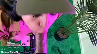 Brazilian babe tries deepthroat