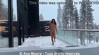 Pretty French Girl Masturbates And Fingers Pussy In Every Room Of Her Chalet