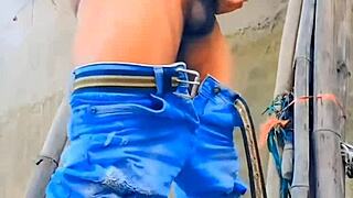 Small cock sissy endures outdoor piss and humiliation fun