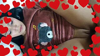 Fucking my stepdaughter in missionary until she made me cum on her shaved pussy and thats how we celebrated valentines day.