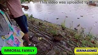 Duck feeding turns to dick sucking as Serina swallows Dean's cream