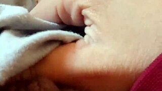 Milf touches herself in pajamas