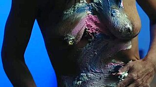 messy food birthday cake girl