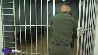 A Policeman Has Rough Sex with a Brunette Whore with a Huge Ass in Prison - Max Betancur & Carla Morelli