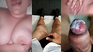 My ex's slutty ass provokes me until I cum on her tits