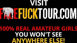 Sexy woman meets stranger on street