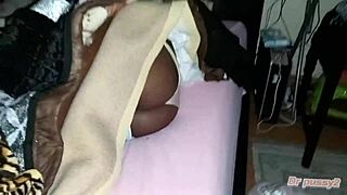 watch this angolan half-sister getting fucked by a huge white cock in her hot pussy at dawn