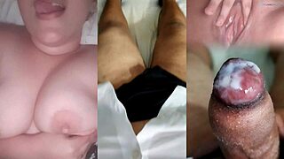 My ex's slutty ass provokes me until I cum on her tits