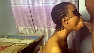 Horny ebony babe wants action before home!