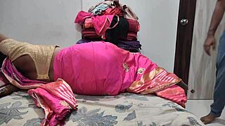 Intense pussy fucking of Indian Desi Bhabhi by husband with Hindi audio