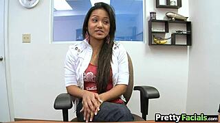 Hot Asian Teen Lana Violet Receives Facial