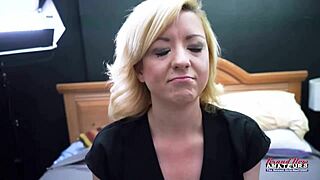 blonde cutie keyton engages in oral acts and gets banged