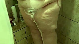 curvy bbw wife caught in shower washing