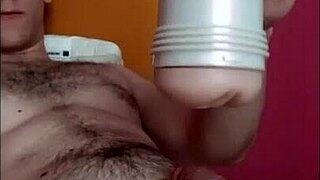 Pretty boy uses toy to cum